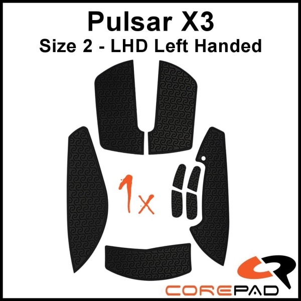 Corepad Soft Grips Grip Tape BTL BT.L Pulsar X3 Size 2 Medium Regular LHD Left Handed Hand